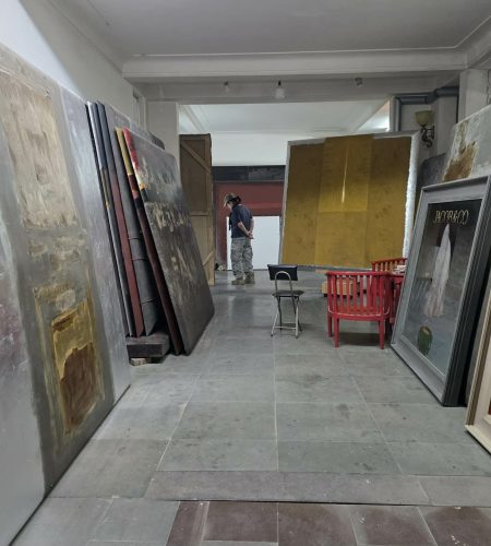 Bui Huu Hung in his Hanoi Studio